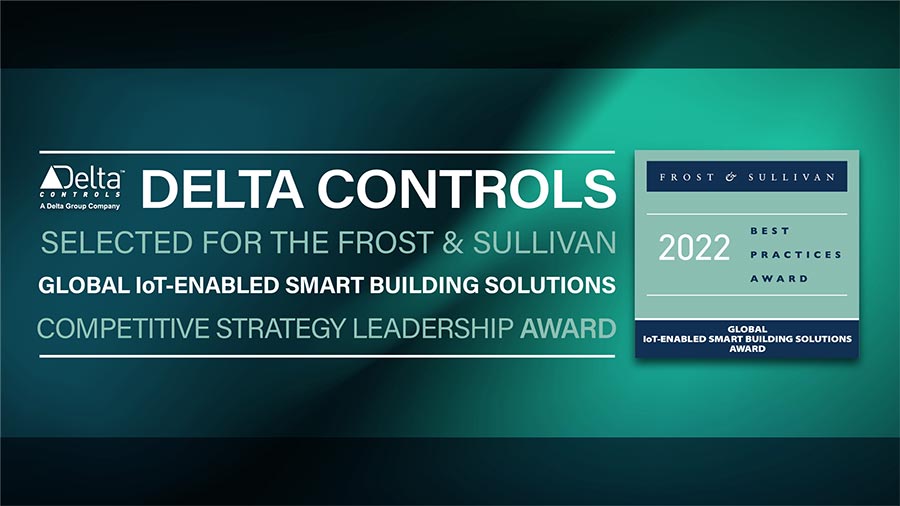 Delta Controls selected by Frost & Sullivan for the 2022 lobal Competitive Strategy Leadership Award.